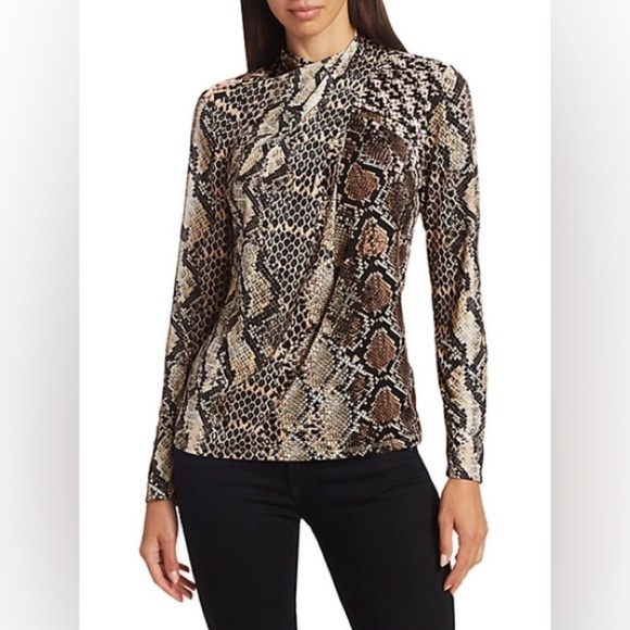 ELIE TAHARI
Snake-Print Long-Sleeve simply fabulous Blouse size M - Picture 4 of 12